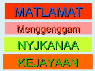 MATLAMAT
Menggenggam
NYJKANAA
KEJAYAAN
 