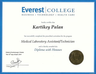 Everest College Diploma