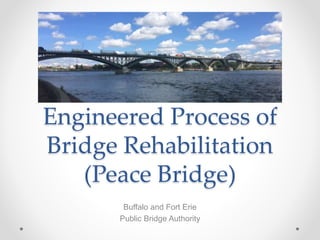 Engineered Process of
Bridge Rehabilitation
(Peace Bridge)
Buffalo and Fort Erie
Public Bridge Authority
 