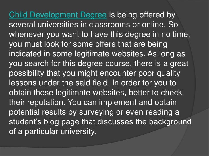 How To Be Successful In Child Development Degree