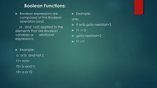 Boolean Functions:
 