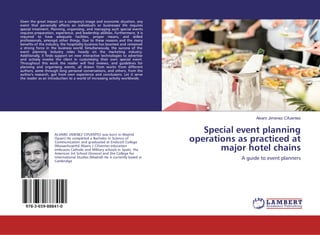 Special Event Planning operations as practiced at Major Hotel Chains, By Alvaro Jimenez Cifuentes