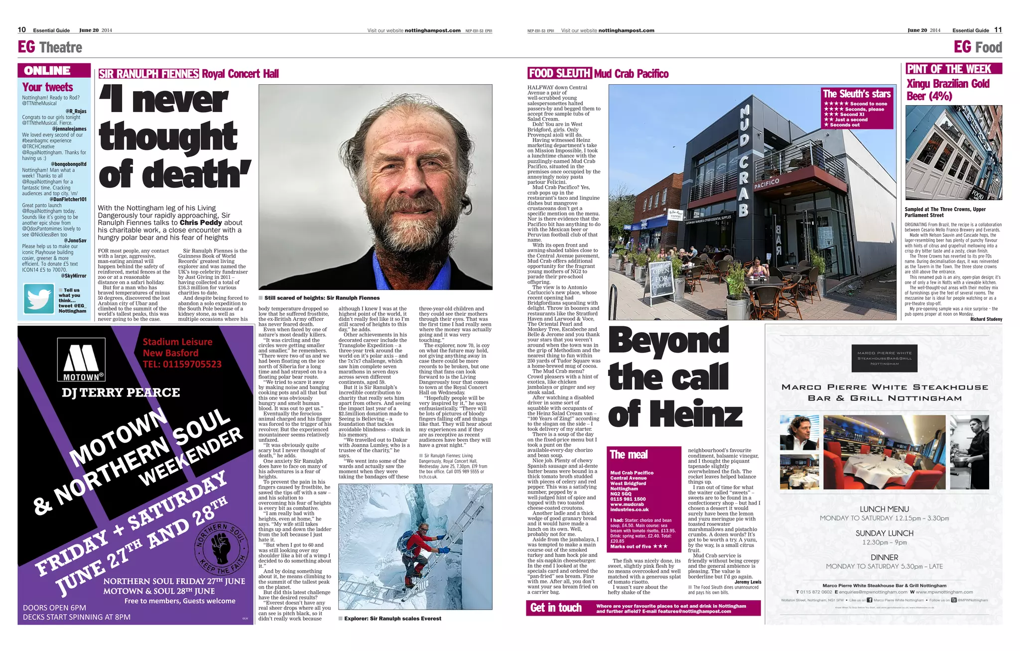 Ng2 Restaurant Ranulph Fiennes | PDF