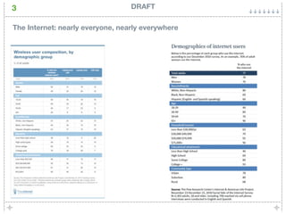 3                                 DRAFT

The Internet: nearly everyone, nearly everywhere
 