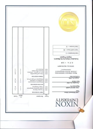 MBA Certificate