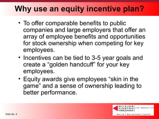 Succession Planning using Equity Incentive Plan and ESOPs | PPT