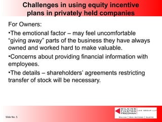Succession Planning using Equity Incentive Plan and ESOPs | PPT