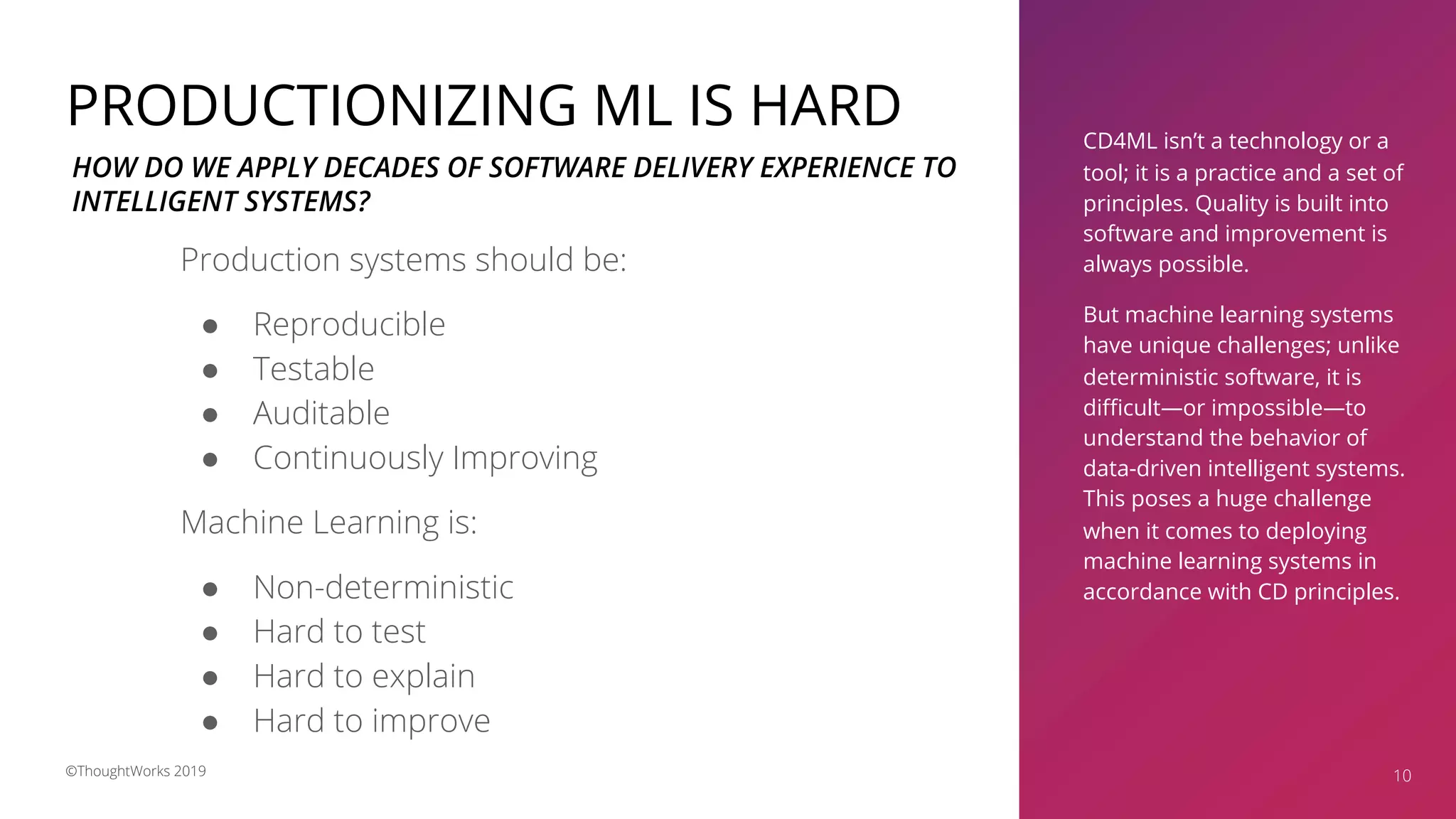 Continuous Delivery for Machine Learning | PPT
