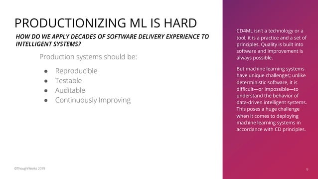 Continuous Delivery for Machine Learning | PPT
