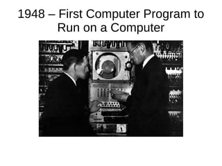 Basic Computer Programm In The Past Timeline of Computing History | PDF