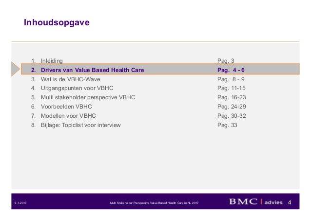 Rapportage VBHC Stakeholder perspective 2017 Evelien vd ...