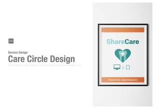 Service Design
Care Circle Design“Approximately 80% of patients treated at a community dental centre will be accompanied by a carer”
 
