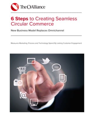 6 Steps to Creating Seamless
Circular Commerce
Measures Marketing, Process and Technology Spend By Lasting Customer Engagement
New Business Model Replaces Omnichannel
 