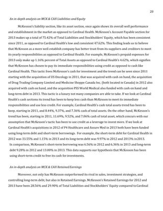 McKesson and Cardinal Health Comparative Analysis | PDF