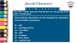 Special Characters
 