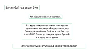 Элэг шилжүүлэн суулгахад ховор тохиолддог.
Бэлэн байгаа эсрэг бие
Хэт хурц ховхролтыг үүсгэдэг.
Хэт хурц ховхролт нь эрхтэн шилжүүлэн
суулгасанаас хэдэн цагийн дараа явагддаг
бөгөөд энэ нь бэлэн байгаа эсрэг биетүүд
алло-MHC болон үл тохирох цусны бүлгийг
эсэргүүцсэнээс үүснэ.
 