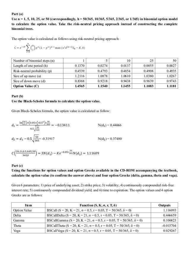 Bionomial Options Pricing Bionomial Options Pricing