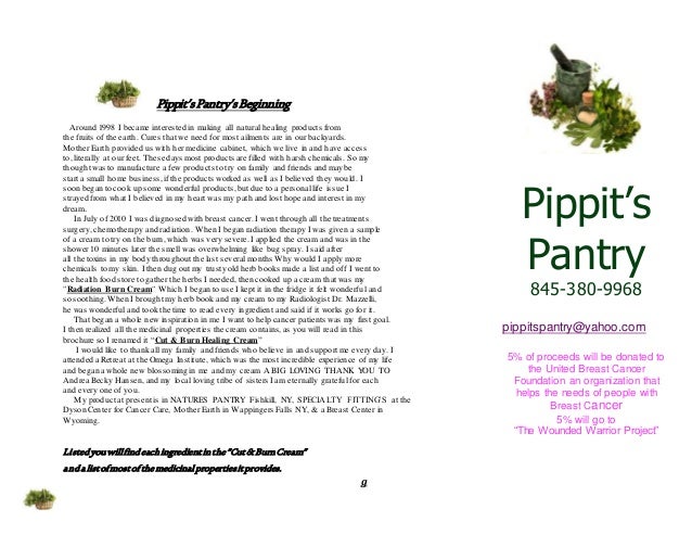 Pippits Pantry Brochure