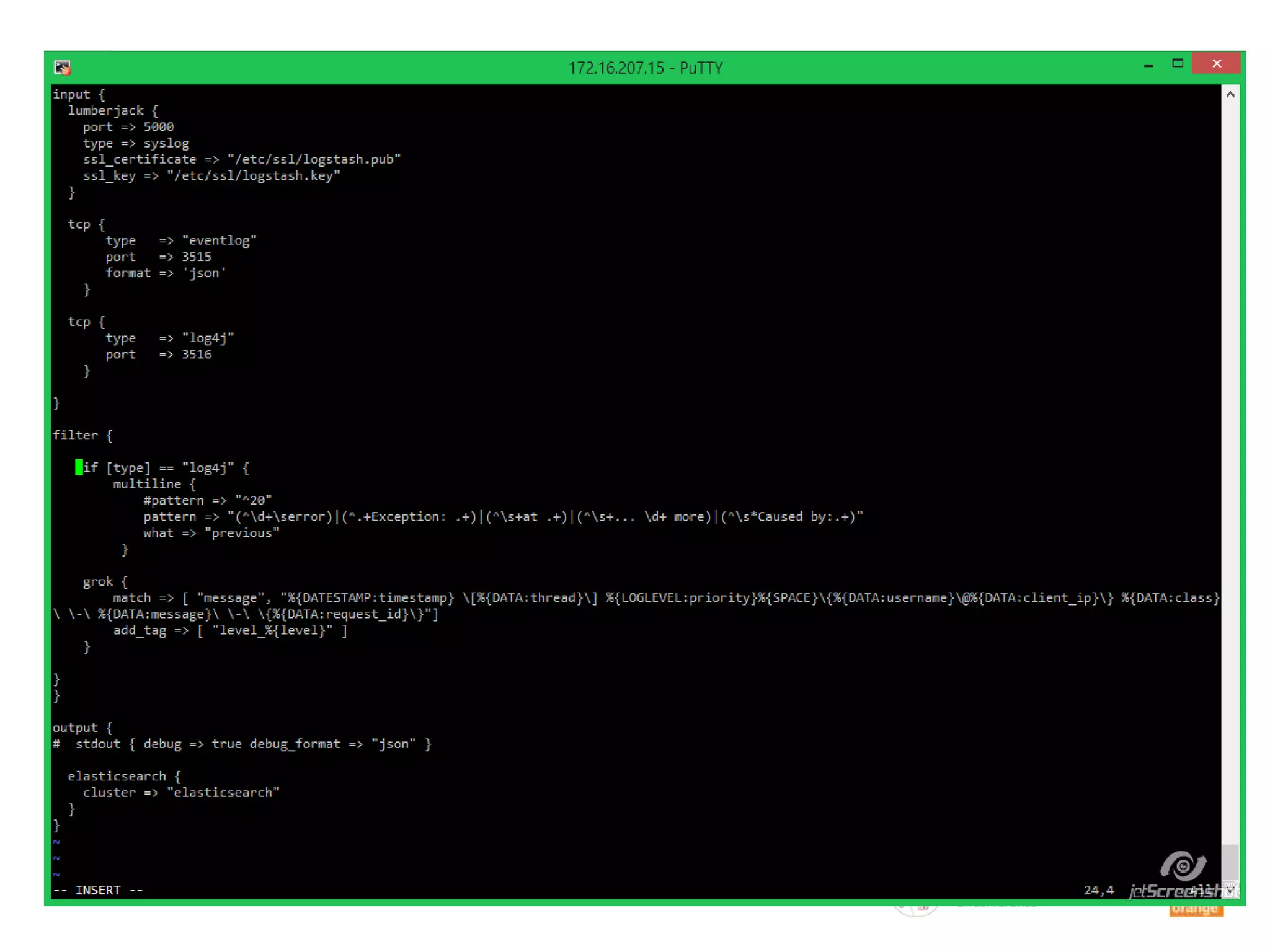 29
Centralized Logging
Apache Logs
App logs
Logstash
Lumberjack
Logstash
Log shipping
Logstash
(parse log into fields)
Elasticsearch
(index logs)
Statsd + Graphite
(metrics dashboard)
(log search & analysis)