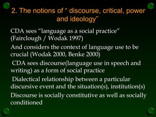 Aspects of Critical discourse analysis by Ruth Wodak | PPT