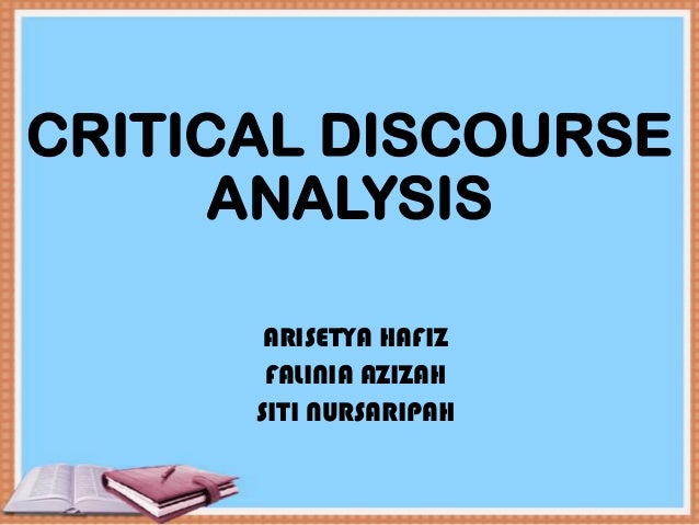 Critical Discourse Analysis critical-discourse-analysis