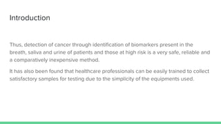 Cancer detection using volatile organic compunds | PDF