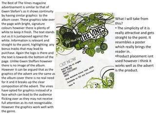 Links to song references are in most cd advertisements and encourage the reader. 