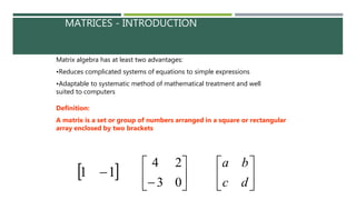matrices and function ( matrix) | PPT