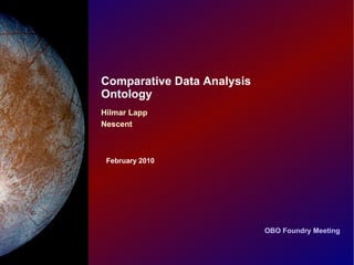 Comparative Data Analysis Ontology 