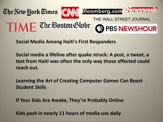 Online social networkingA sampling of tools that have come out in the last three years ….