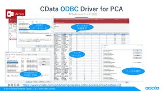 ? 2018 CData Software Japan, LLC | www.cdata.com/jp
CData ODBC Driver for PCA
MS-Accessʹ
ODBC
ǩ`٩`

Ʃ`֥
ǩ`ʾ

Windows
ODBC DSN
Ʃ`֥xk
οӛ£https://www.cdata.com/jp/kb/tech/pcasales-odbc-access-linked-tables.rst
 