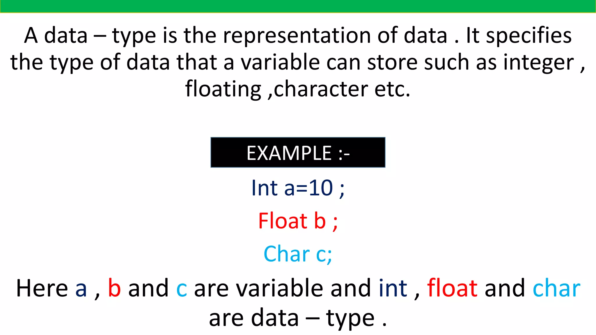 what is data types | PPT