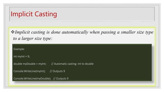 data types in C-Sharp (C#) | PPT