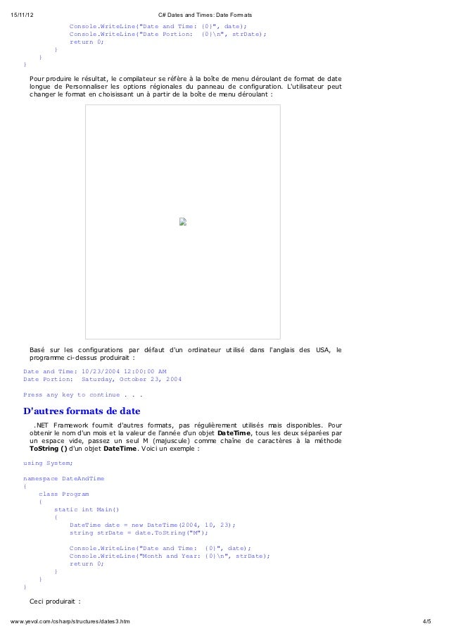 C# date