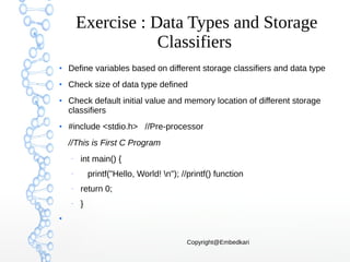 Learn C day1 @https://youtu.be/NeGCA8ruvww | PPT