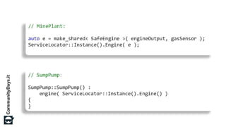 Dependency Injection in C++ (Community Days 2015)