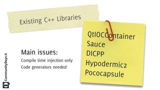 Dependency Injection in C++ (Community Days 2015)