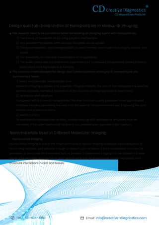 Commonly Used Nanomaterials in Molecular Imaging | PDF