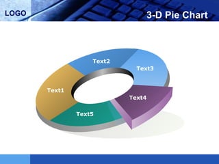 3-D Pie Chart Text1 Text2 Text3 Text4 Text5 