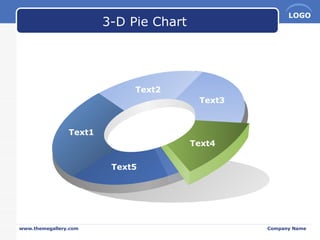 3-D Pie Chart Text1 Text2 Text3 Text5 Text4 