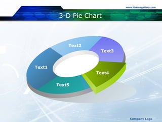 3-D Pie Chart Text1 Text2 Text3 Text5 Text4 