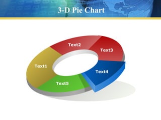 3-D Pie Chart Text1 Text2 Text3 Text5 Text4 