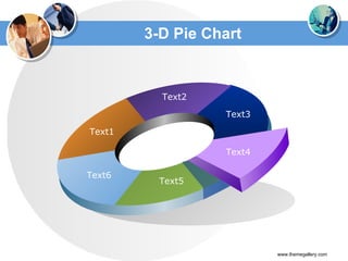 3-D Pie Chart Text1 Text2 Text3 Text4 Text5 Text6 