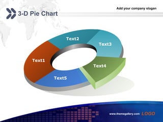 3-D Pie Chart Text1 Text2 Text3 Text4 Text5 