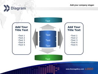 Diagram Text Text Text Add Your Title Text Text 1 Text 2 Text 3 Text 4 Text 5 Add Your Title Text Text 1 Text 2 Text 3 Text 4 Text 5 Text Text 
