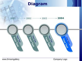 www.thmemgallery Company Logo
Diagram
YourTextYourText
YourTextYourText
YourTextYourText
YourTextYourText
2001 2002 2003 2004
 
