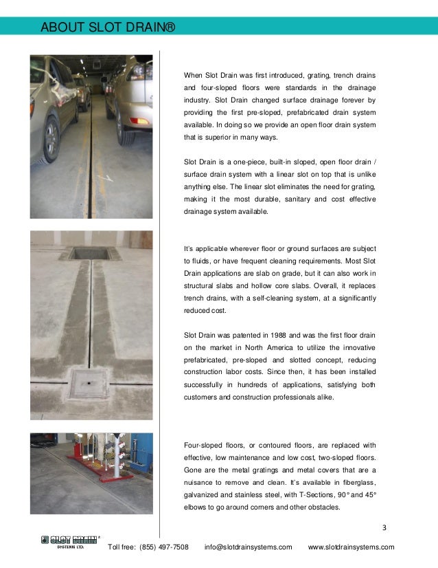 Surface linear slot drainage systems problems