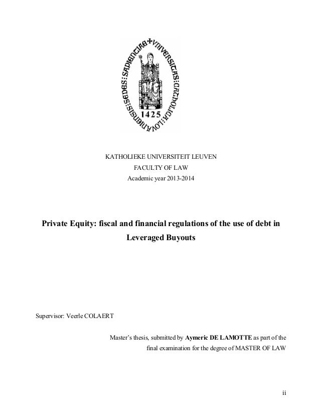 Master thesis leuven
