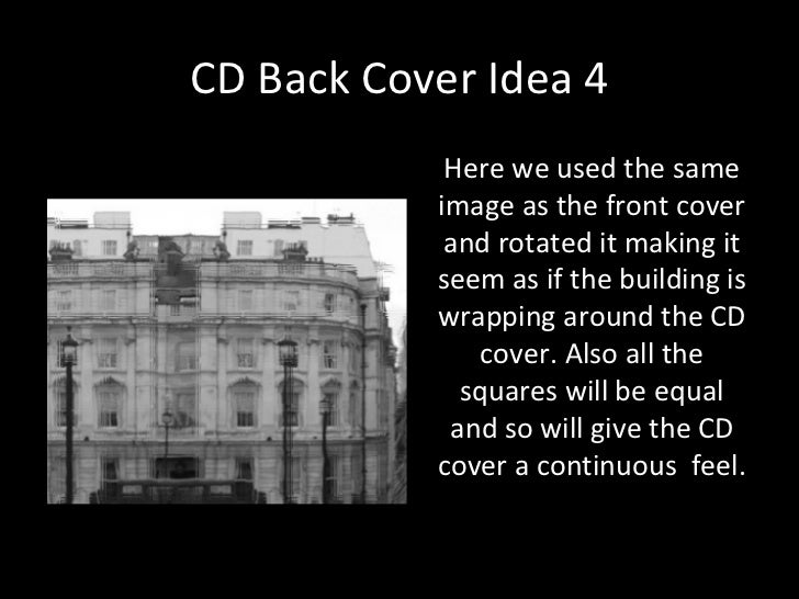 cd back cover ideas