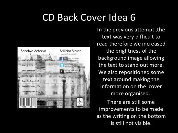 cd back cover ideas